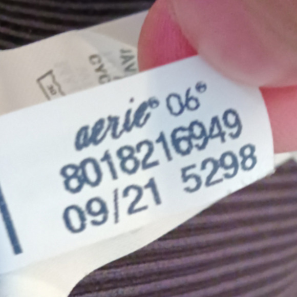 Offline by Aerie Black Ribbed Leggings full length Size M 5298 - Picture 6 of 6